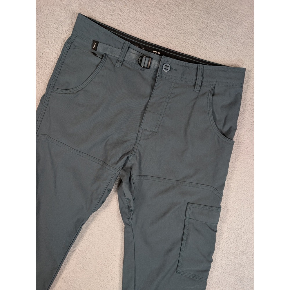 Prana Zion Slim Fit Hiking Pants Mens 30x30 Grey Blue Stretch Cargo Outdoor